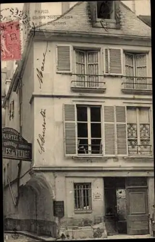 Ak Pariser Rathaus, Rue du Cloître Notre Dame, Maison du Roi Dagobert