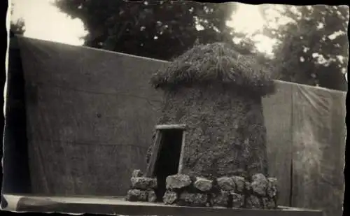 Foto Guebwiller Gebweiler Elsass Haut Rhin, Schafstall, Lehm, Reetdach