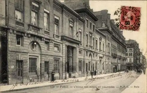 Ak Paris VII, Schule für Brücken und Straßen