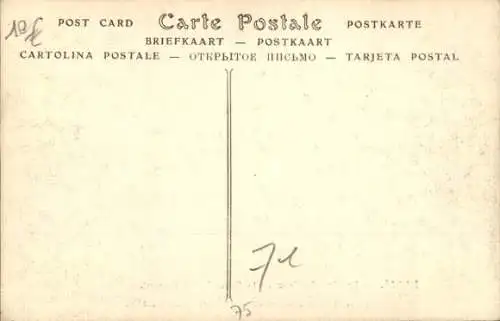 Postkarte Paris VII, Rue de Bourgogne, Die große Seine-Flut Januar 1910