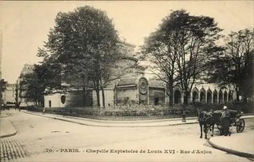 Ak Paris VIII, Rue d'Anjou, Sühnekapelle Ludwigs XVI