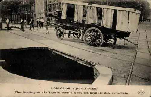 Ak Paris VIII., Der Sturm vom 15. Juni, Place Saint-Augustin