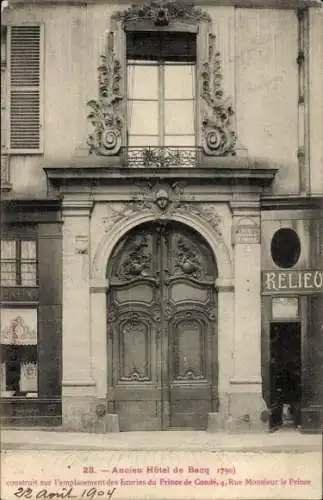 Ak Paris VI, Rue Monsieur le Prince, Ancien Hôtel de Bacq