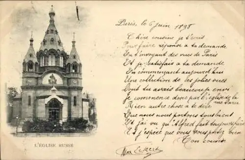 Ak Paris VI, russische Kirche