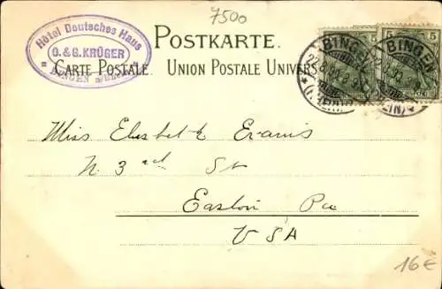 Passepartout Ak Karlsruhe in Baden, Straßenpartie, Geschäfte