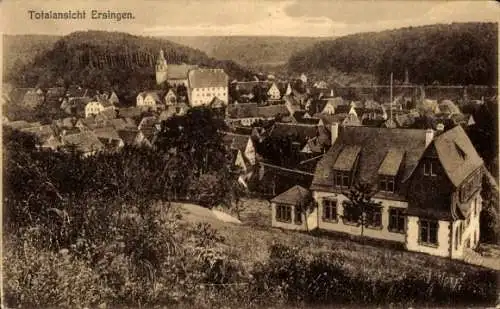 Ak Ersingen Kämpfelbach in Baden, Panorama