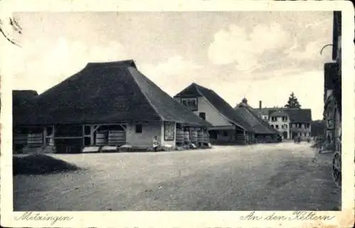 Ak Metzingen in Württemberg, An den Keltern, Weinkelterei