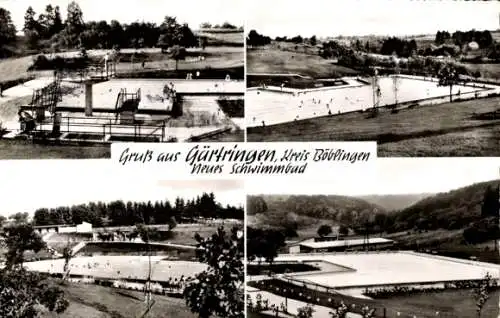 Ak Gärtringen in Württemberg, neues Schwimmbad, Sprungturm