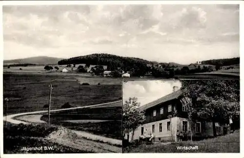 Ak Neukirchen beim Heiligen Blut Oberpfalz, Wirtschaft, Jägershof BW, Landschaftsblick