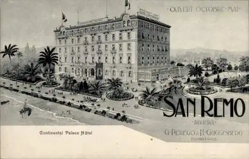 Litho San Remo Ligurien, Hotel Continental