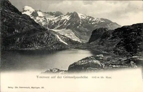 Ak Kanton Bern Schweiz, Grimsel, Grimselpasshöhe, Totensee