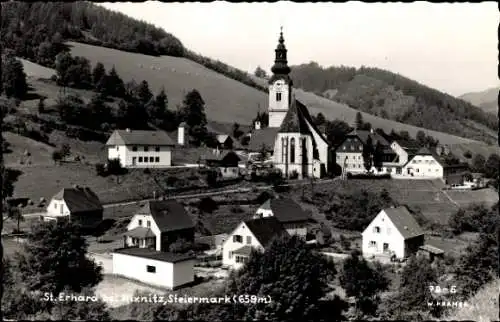 Ak Sankt Erhard Breitenau am Hochlantsch Steiermark, Teilansicht, Kirche
