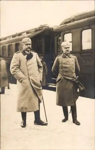 Foto Ak Generalfeldmarschall von Hindenburg und sein Generalstabschef Exc. von Ludendorf