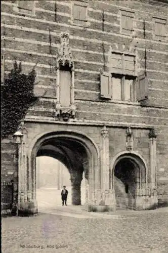 Ak Middelburg Zeeland Niederlande, Abbey Gate