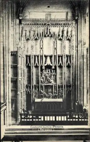 Ak Christchurch Dorset England, Priorat, Reredos