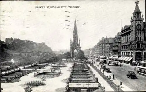 Ak Edinburgh Schottland, Princes Street