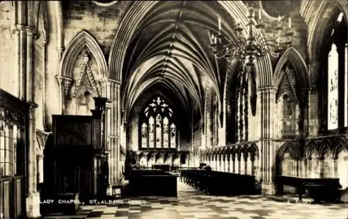 Ak St Albans Hertfordshire England, Abtei, Marienkapelle