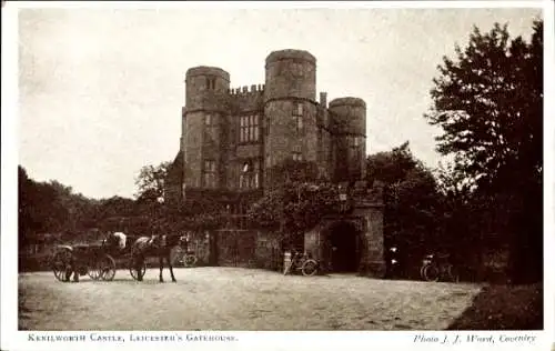 Ak Kenilworth Warwickshire England, Kenilworth Castle, Leicester's Gatehouse