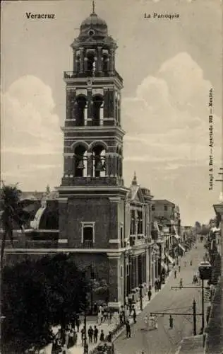 Ak Veracruz Mexiko, La Parroquia, Kirche