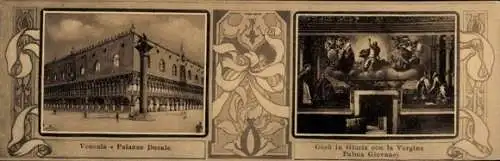 Ak Venezia Venedig Veneto, Dogenpalast, Gemälde Gesu in Gloria con la Vergine Palma Giovane