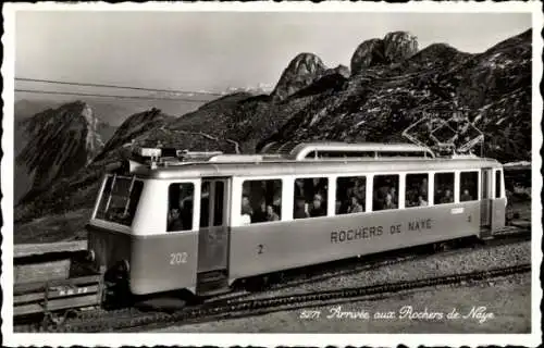 Ak Veytaux Kanton Waadt, Rochers de Naye, Zahnradbahn