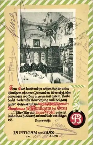 Ak Puntigam Graz Steiermark, Brauhaus