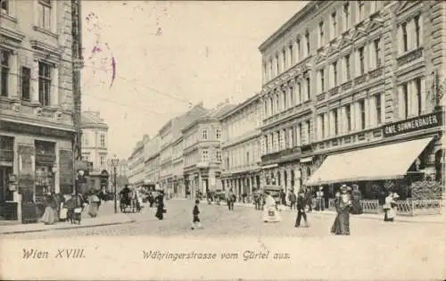 Ak Wien XVIII., Währingerstraße, Gürtel, Cafe Sommerbauer