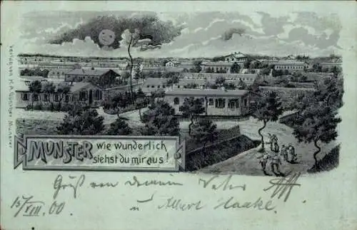 Mondschein Litho Munster im Heidekreis, Truppenübungsplatz Munsterlager