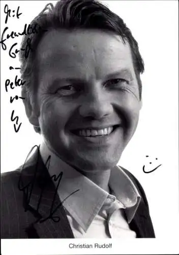 Ak Schauspieler Christian Rudolf, Portrait, Autogramm, LIndenstraße, ARD