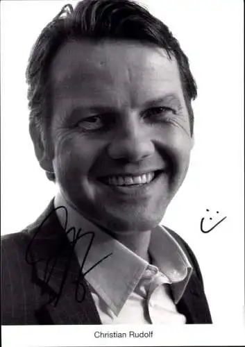 Ak Schauspieler Christian Rudolf, Portrait, Autogramm, LIndenstraße, ARD