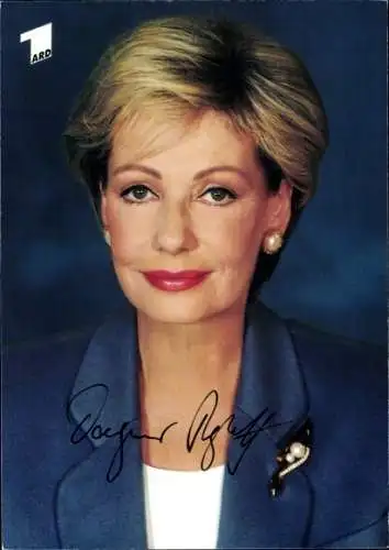Ak Schauspielerin Dagmar Berghoff, Portrait, Autogramm, ARD, Tagesschau