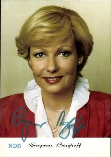 Ak Schauspielerin Dagmar Berghoff, Portrait, Autogramm, NDR