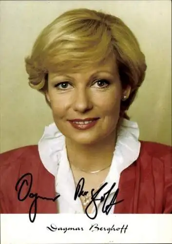 Ak Schauspielerin Dagmar Berghoff, Portrait, Autogramm