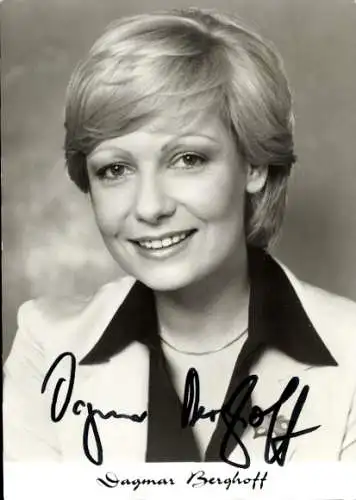 Ak Schauspielerin Dagmar Berghoff, Portrait, Autogramm