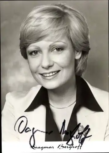 Ak Schauspielerin Dagmar Berghoff, Portrait, Autogramm