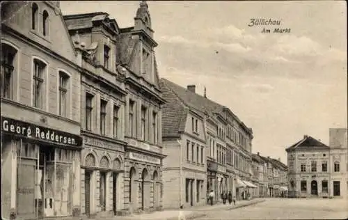 Ak Sulechów Züllichau Ostbrandenburg, Markt, Geschäft von Georg Reddersen