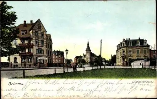 Ak Grimma in Sachsen, Leipziger Straße