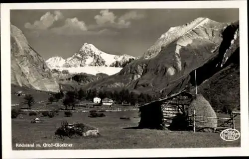 Ak Kals am Großglockner Tirol, Ködnitztal mit Groß-Glockner