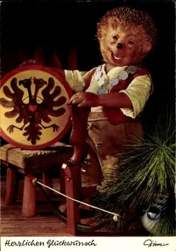 Ak Mecki der Igel, Herzlichen Glückwunsch, Schützenkönig