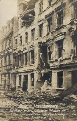 Ak Berlin Mitte, Zerstörtes Haus in der Alten Schützenstraße, Berliner Großkampftage