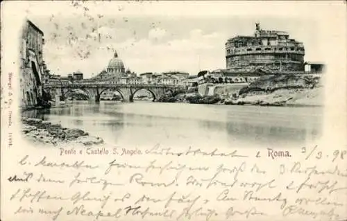 Ak Roma Rom Lazio, Ponte e Castello S. Angelo