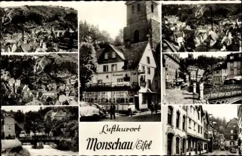 Ak Monschau Montjoie in der Eifel, Teilansicht, Luftbilder