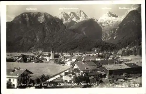 Ak Lofer in Salzburg, Gesamtansicht, Loferer Steinberge