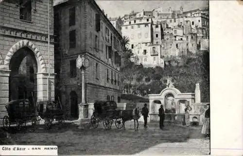 Ak San Remo Ligurien, Côte d'Azur, carrozze