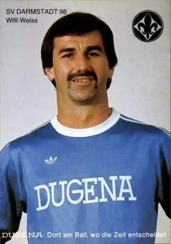 Autogrammkarte Fußball, Willi Weiss, SV Darmstadt