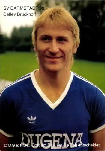 Autogrammkarte Fußball, Detlev Bruckhoff, SV Darmstadt