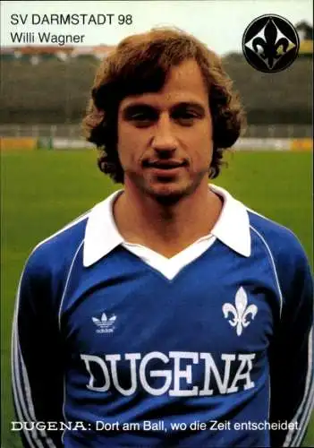 Autogrammkarte Fußball, Willi Wagner, SV Darmstadt