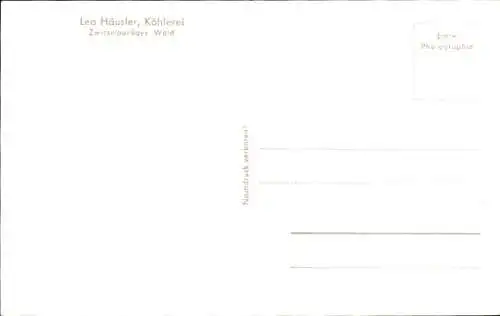 Ak Zwieselau Frauenau in Niederbayern, Bayerns letzter Köhler, Köhlerei Leo Häusler