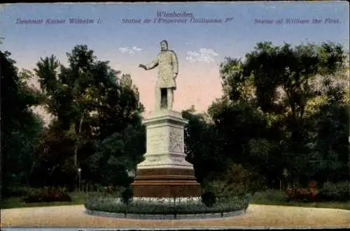 Ak Wiesbaden in Hessen, Denkmal Kaiser Wilhelm I.