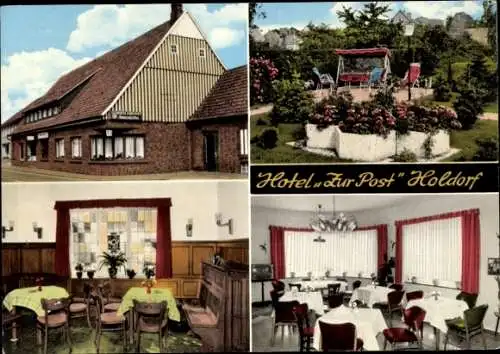 Ak Holdorf Niedersachsen, Hotel Zur Post, Inhaber Alwin Böckmann, Inneres, Garten